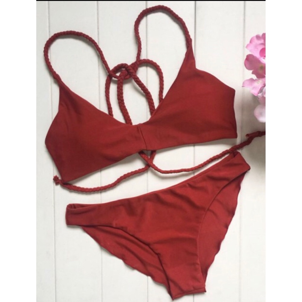NEW Zaful red bathing suit